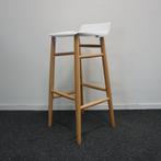 Softline Italia Quid Design Barkruk | Wit | Zithoogte 77 cm, Hout, -, -, 60 tot 90 cm