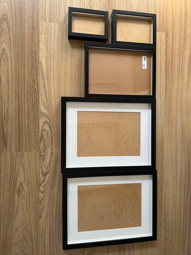 5 IKEA Fotolijsten in diverse maten - Zwart, Audio, Tv en Foto, Fotografie | Fotolijsten, Gebruikt, Ophalen