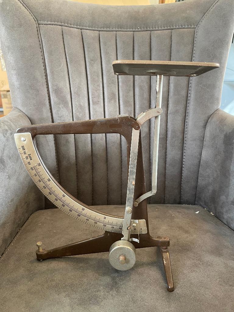 Vintage mechanische weegschaal – retro, Keukenweegschaal, Analoog, Ophalen of Verzenden, Fijner dan 1 gram