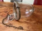 Antieke glazen hanglamp met ketting, Ophalen