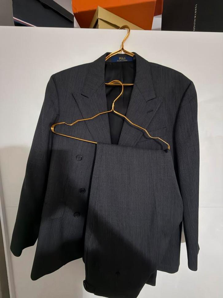 Ralph Lauren Double Breasted Suit; made Italy; t.w.v. €1500+, Kleding | Heren, Kostuums en Colberts, Gedragen, Maat 52/54 (L)