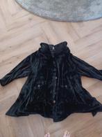 vintage fluwelen dames jas met capuchon, Kleding | Dames, Jassen | Winter, Ophalen of Verzenden, Gedragen, Maat 42/44 (L), Zwart