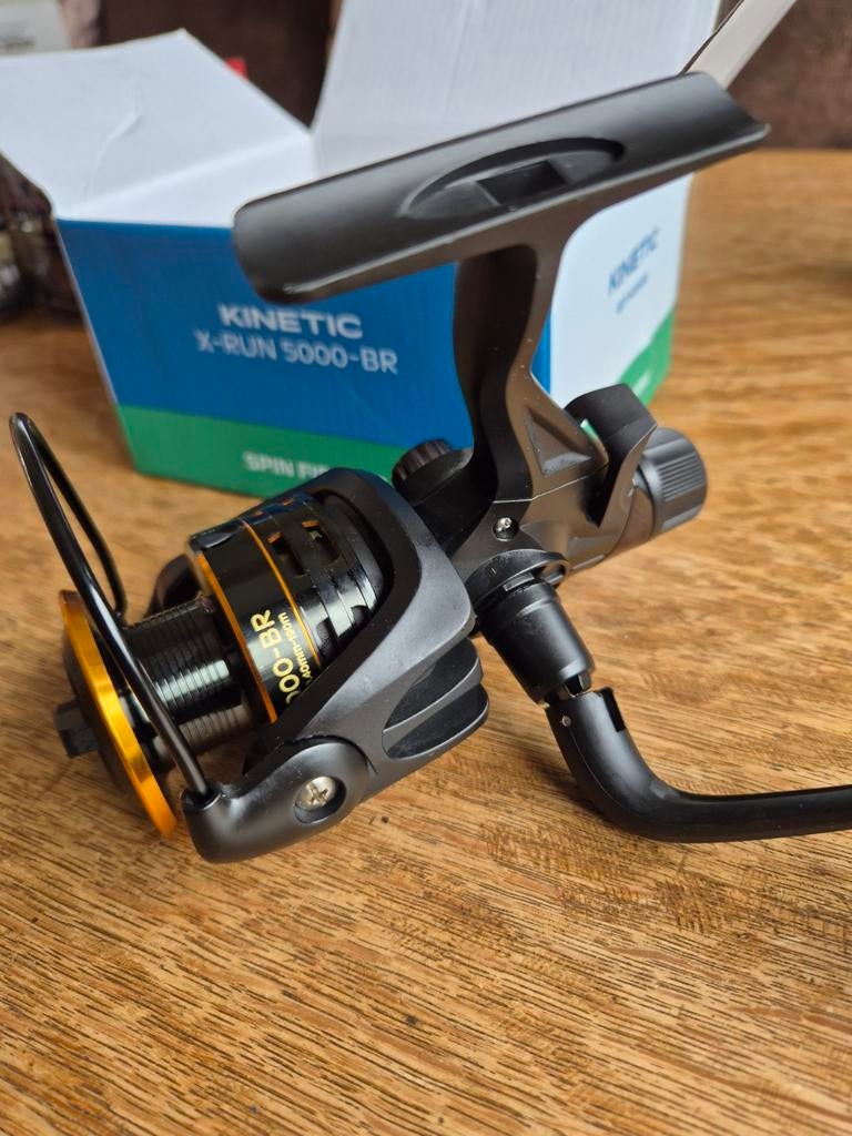 Kinetic X-Run 5000-BR Spin Fishing Molen, Watersport en Boten, Ophalen of Verzenden, Zo goed als nieuw, Molen