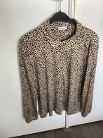Vlotte blouse met panterprint, maat 40, Ophalen of Verzenden, Zo goed als nieuw, Maat 38/40 (M), Beige