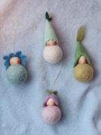 4 Bloemenkinderen Vrije School Seizoenstafel Pasen lente, Verzenden, Nieuw, Figuurtje(s), Wolvilt