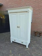 Antieke Brocante Grenen Kast met Lade in de Krijtverf, Ophalen