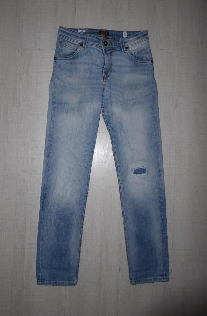 Jack & Jones ripped jeans blauw slim fit jongen maat 152, Kinderen en Baby's, Kinderkleding | Maat 152, Broek, Gebruikt, Ophalen of Verzenden