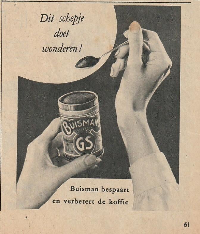 Retro reclame 1950 Buisman schepje doet wonderen, Verzamelen, Verzenden, Overige typen