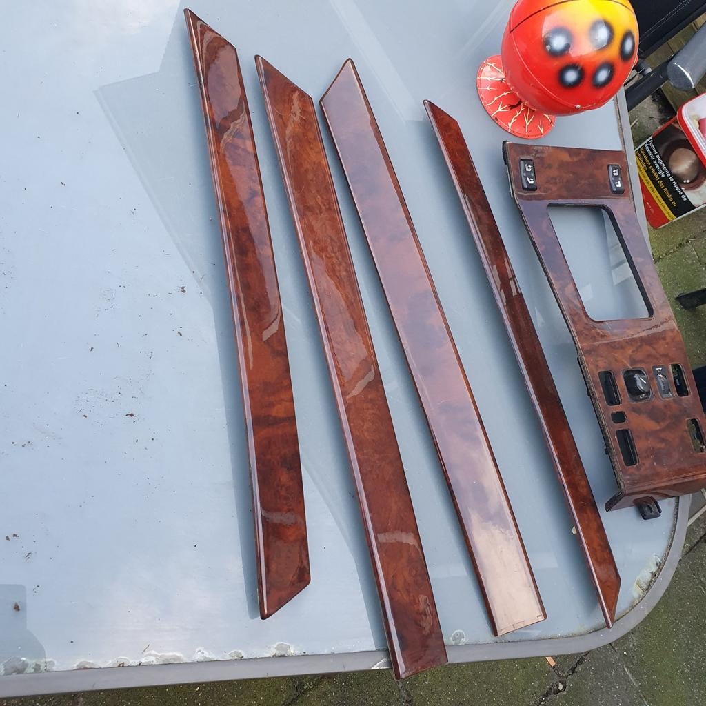 Houteren  sierlijsten en pook plaat met schakelaars, Auto-onderdelen, Ophalen of Verzenden