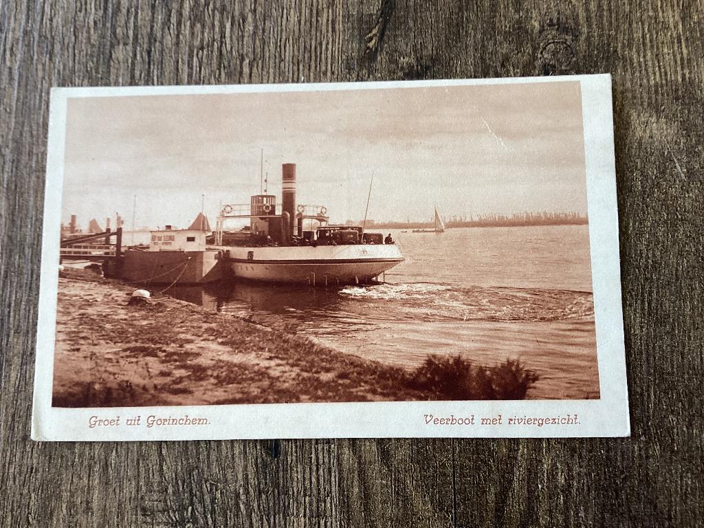 Gorinchem. Veerboot.  No 3., Ophalen of Verzenden, 1940 tot 1960, Ongelopen, Zuid-Holland