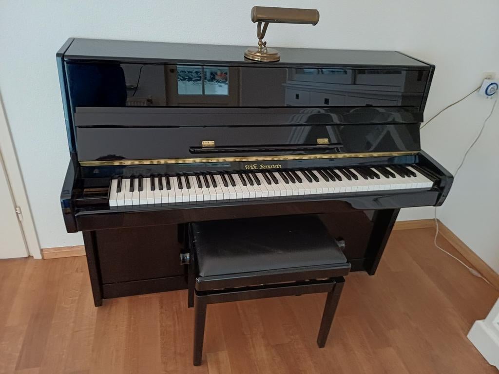 Wilh. Bernstein Piano - Zwart, Inclusief Accessoires, Ophalen, Gebruikt, Zwart