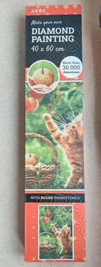 Diamond painting poes 60 x 40 cm, Ophalen, Nieuw, Knutselwerk