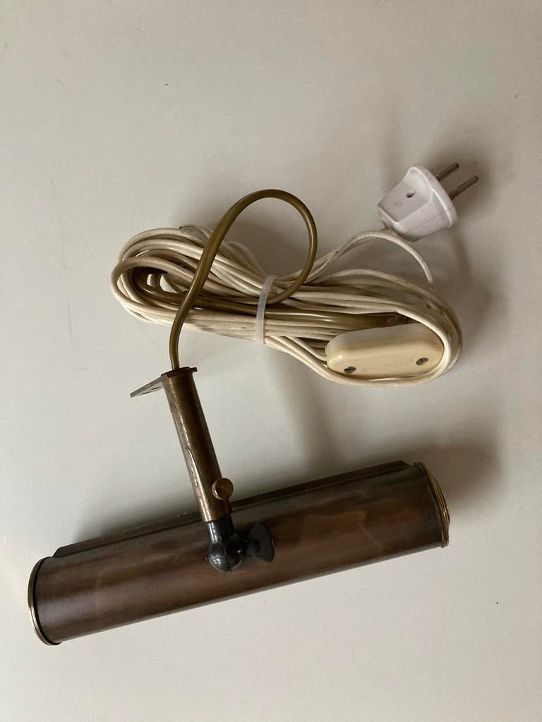 OUDE KOPEREN SCHILDERIJLAMP, Huis en Inrichting, Ophalen of Verzenden, Zo goed als nieuw