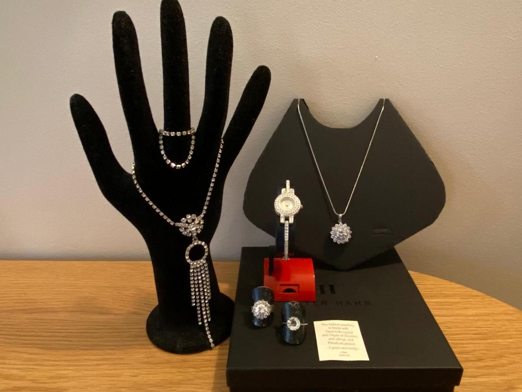 8-delige Juwelenset "Bling Bling" Swarovski & Zirconia, Overige merken, Overige materialen, Polshorloge, Nieuw