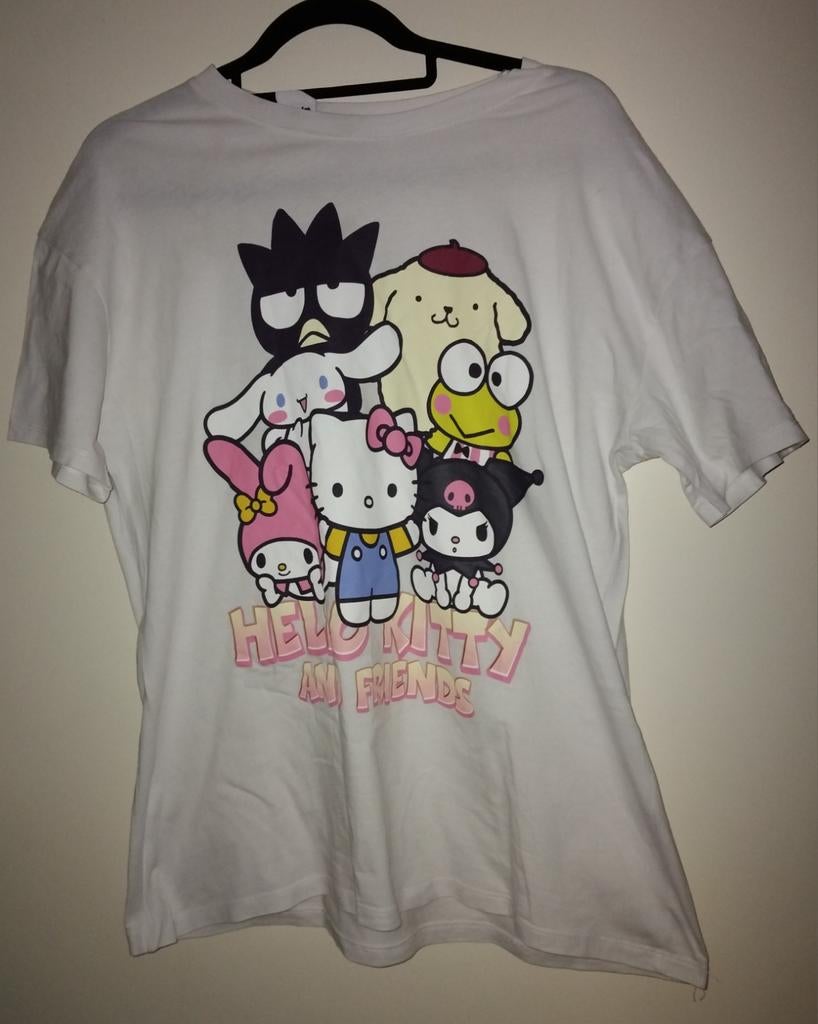 Wit Hello Kitty T-shirt met korte mouwen, Maat 38/40 (M), Wit, Ophalen of Verzenden, Zo goed als nieuw