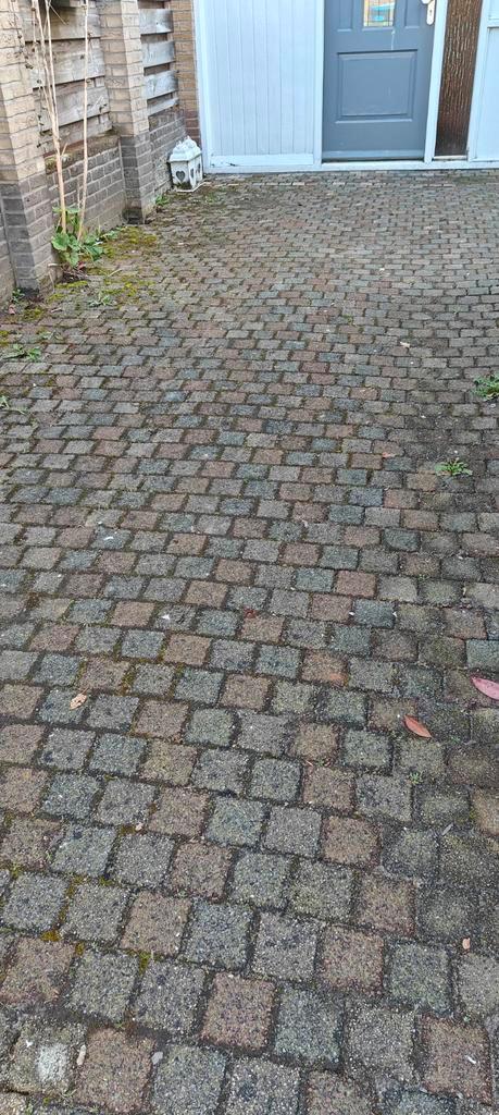 Gratis af te halen: Straatstenen 15x15 (ca. 25m²), Tuin en Terras, Tegels en Klinkers, Gebruikt, Klinkers, Beton, 10 m² of meer