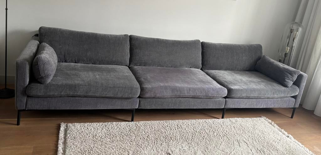 Zuiver Summer 4,5-zits bank kleur antraciet, Huis en Inrichting, Banken | Bankstellen, Ophalen, Gebruikt, 75 tot 100 cm, Rechte bank