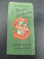 Zeer oud mapje Singer naalden 100 jarig jubileum, Ophalen of Verzenden