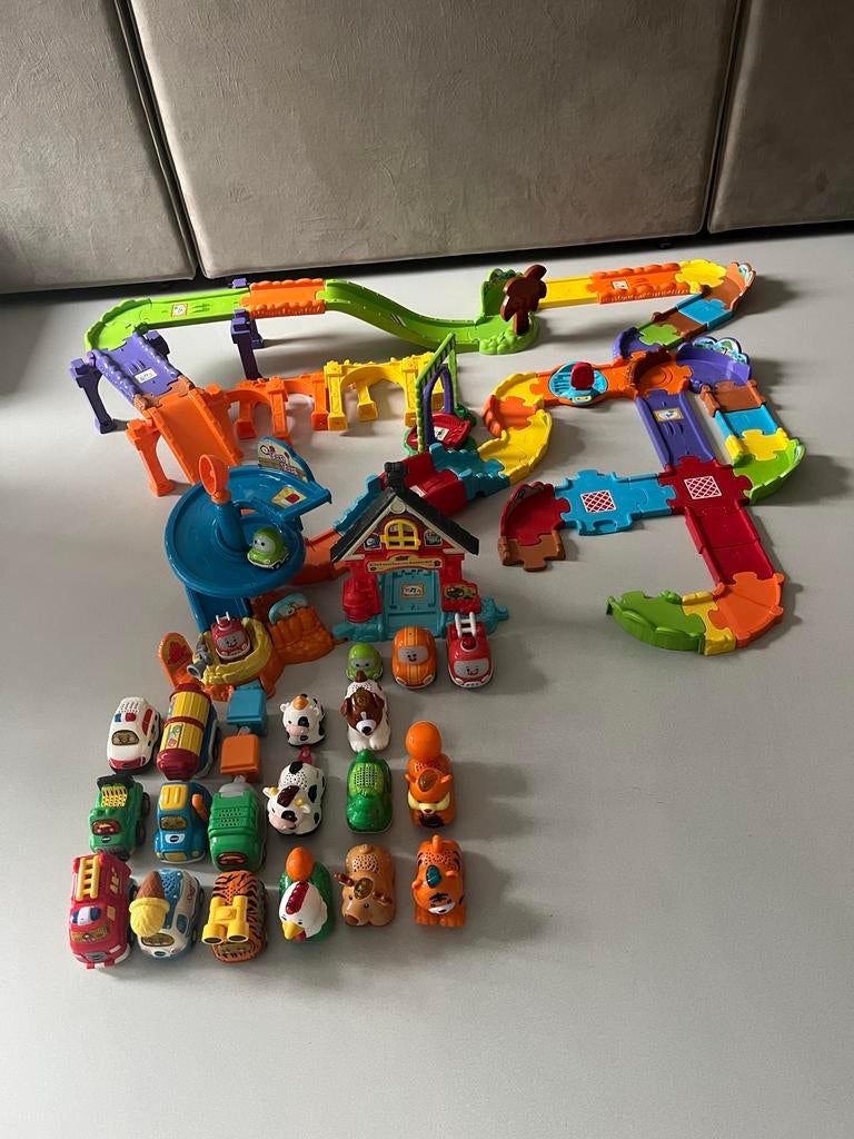 Toet Toet Baan + Cory Carson + 19 Auto's/Dieren, Kinderen en Baby's, Speelgoed | Vtech, Ophalen, Gebruikt, 6 maanden tot 2 jaar