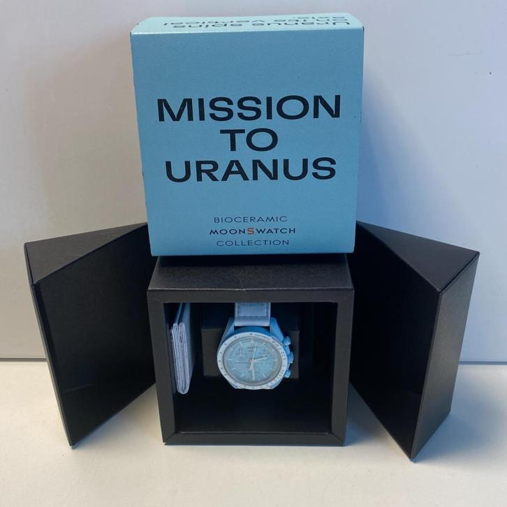 Swatch x Omega Mission To Uranus Horloge | Zeer Nette Staat, Sieraden, Tassen en Uiterlijk, Horloges | Heren, Zo goed als nieuw