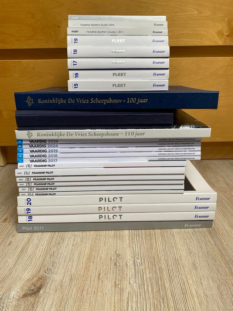 Diverse Feadship boeken: Pilot, Fleet, Vaardig, Koninklijke, Verzamelen, Ophalen of Verzenden, Nieuw, Boek of Tijdschrift