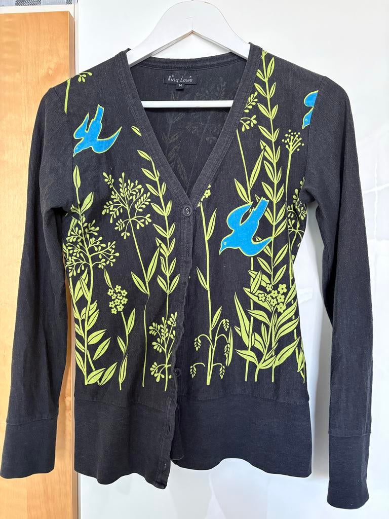 King Louie vestje zwart met print maat M, Ophalen of Verzenden, Gedragen, Maat 38/40 (M), Zwart