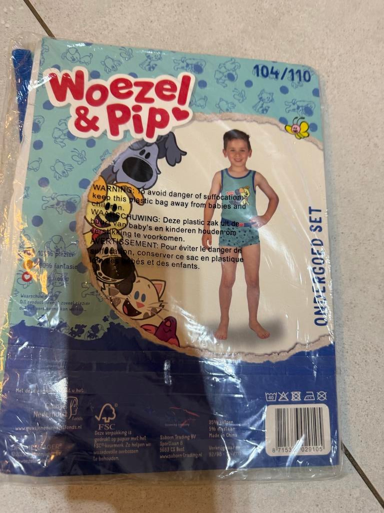Woezel & Pip Ondergoed Set Jongen Maat 104/110 Nieuw, Ophalen of Verzenden, Nieuw, Jongen, Nacht- of Onderkleding