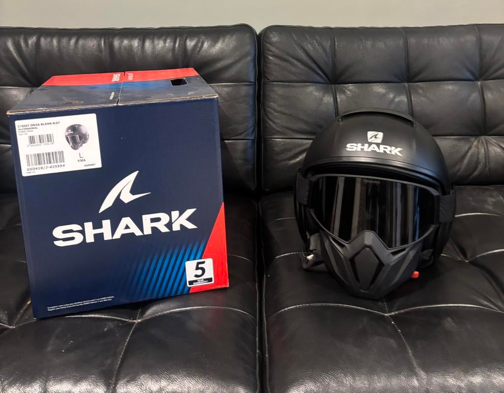 Shark Street Drak helm – zwart mat – maat L, Ophalen, Gebruikt, Large