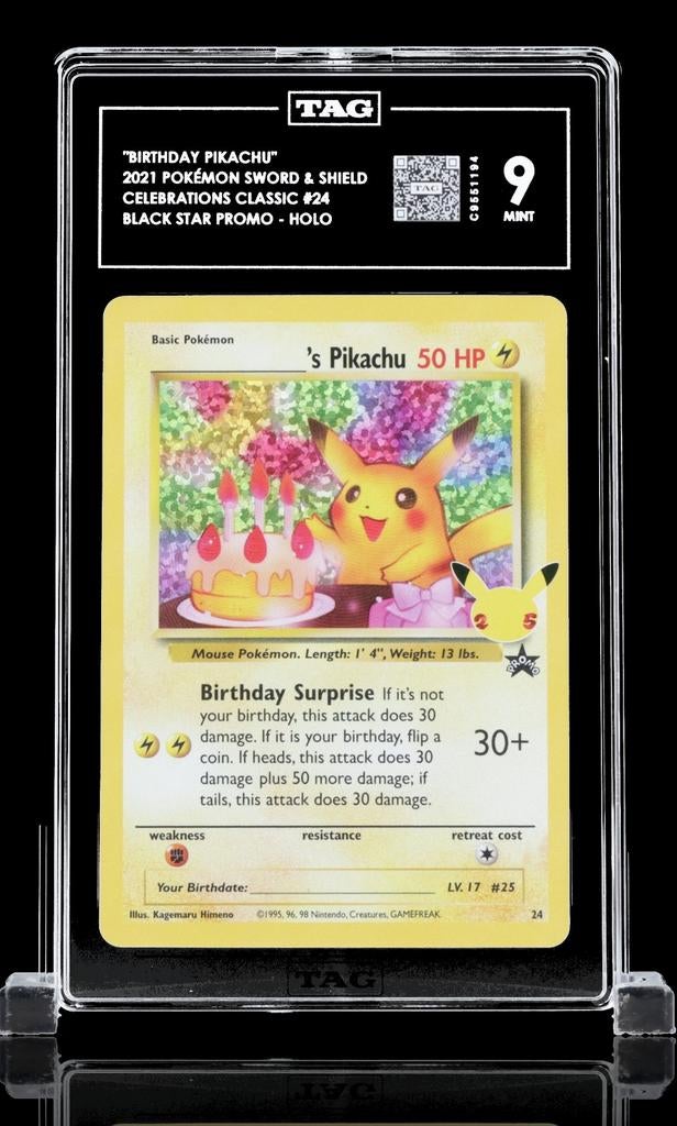 Birthday Pikachu Celebrations TAG, Hobby en Vrije tijd, Verzamelkaartspellen | Pokémon, Ophalen of Verzenden, Zo goed als nieuw