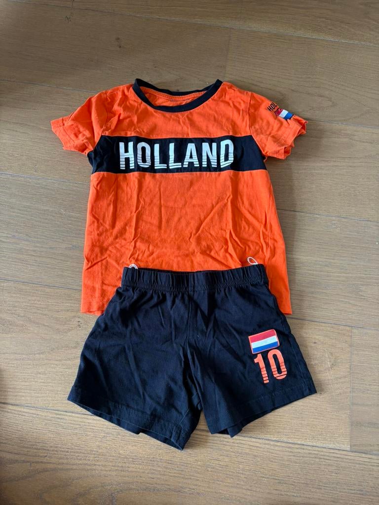 Voetbalpakje kind Holland - maat 98, Kinderen en Baby's, Kinderkleding | Maat 110, Ophalen of Verzenden, Zo goed als nieuw, Jongen of Meisje