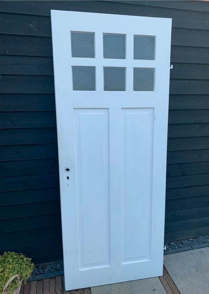 Massief houten binnendeur 209,5x83 cm, Doe-het-zelf en Verbouw, Deuren en Horren, Gebruikt, Binnendeur, 200 tot 215 cm, 80 tot 100 cm