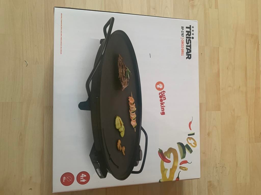 Grilplaat Tristar, Ophalen of Verzenden, Nieuw, 4 t/m 7 personen