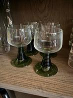 Set van 6 vintage roemer wijnglazen met groene voet, Ophalen