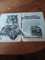 Advertentie van Esso tijger Uniflo 1981, Verzamelen, Ophalen of Verzenden, Zo goed als nieuw, Overige typen