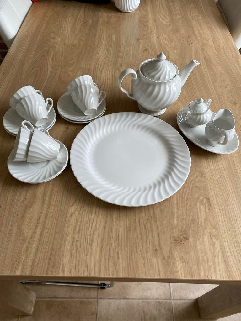 Johnson Brothers servies, wit, niet gebruikt, Ophalen, Keramiek, Nieuw, Effen