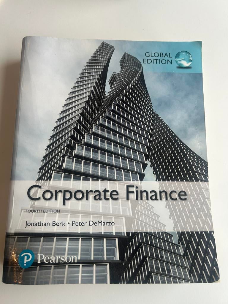 Corporate finance fourt edition (ISBN: 9781292163031), Ophalen of Verzenden, Beta, Gelezen, WO