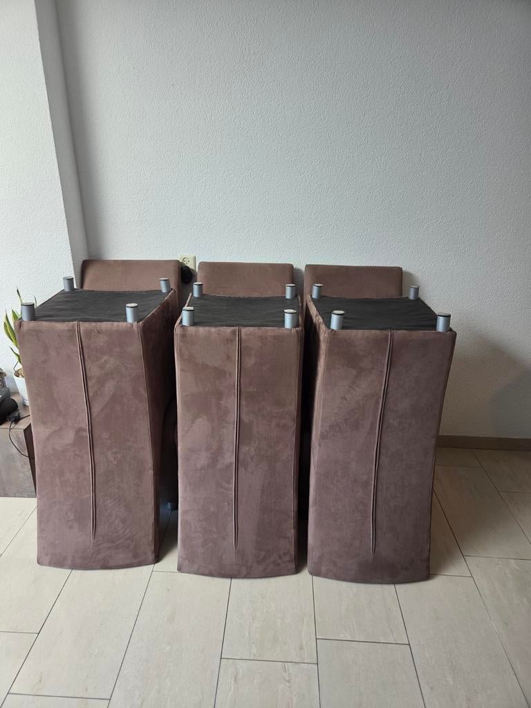 6 eetkamerstoelen bruin, Huis en Inrichting, Stoelen, Ophalen, Gebruikt, Bruin, Vijf, Zes of meer stoelen