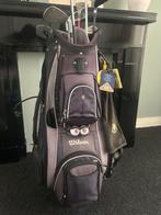 Wilson golftas met elektrische trolley en linkshandige clubs, Sport en Fitness, Golf, Ophalen of Verzenden, Gebruikt, Golfkar