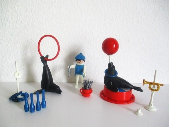 playmobil zeeleeuwen act voor in het circus 3818 vintage, Ophalen of Verzenden, Gebruikt, Complete set