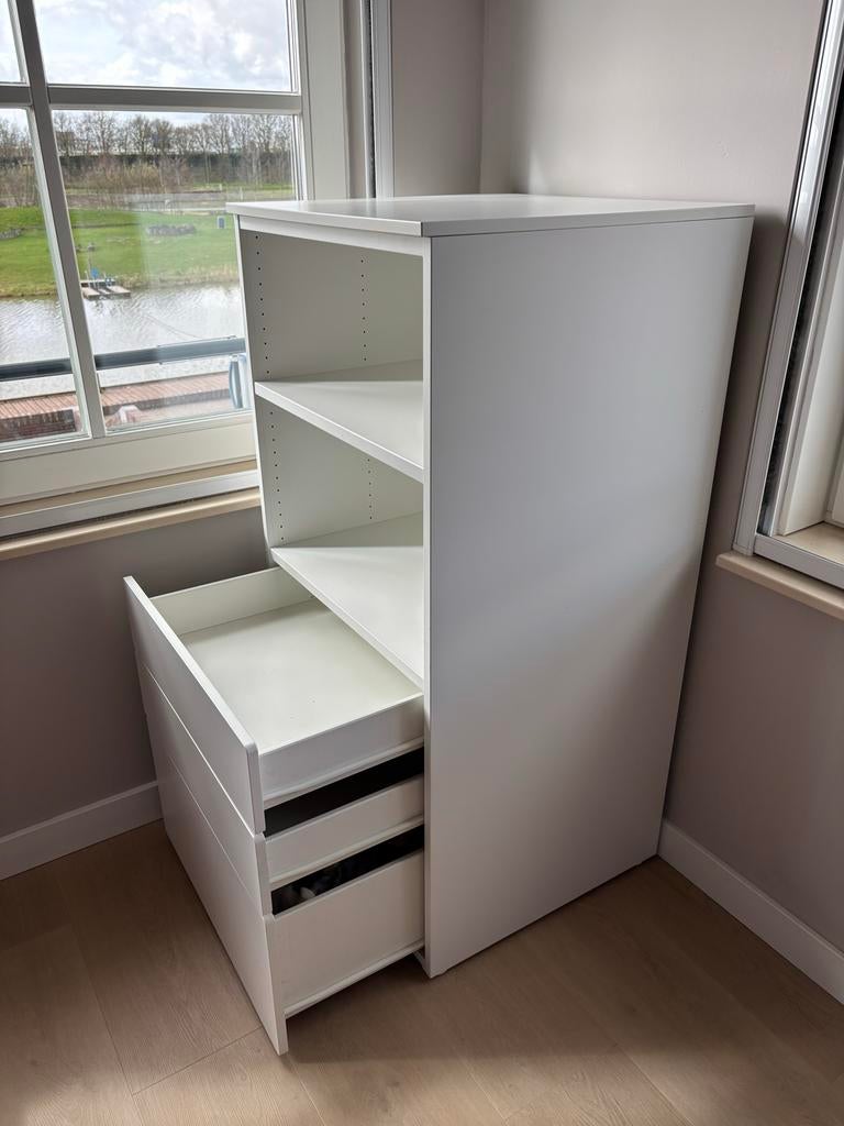 Ikea SMÅSTAD / PLATSA Boekenkast met 3 lades, wit, Huis en Inrichting, Kasten | Boekenkasten, Ophalen, 100 tot 150 cm, 50 tot 100 cm