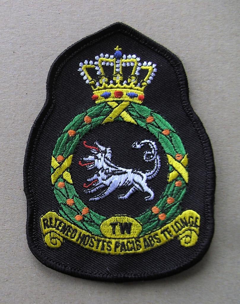Klu kroonbadge TW - vliegbasis Twente, Verzamelen, Ophalen of Verzenden, Luchtmacht, Nederland, Embleem of Badge