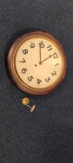 Stations klok 38cm Junghans uurwerk, Ophalen, Zo goed als nieuw, Wandklok