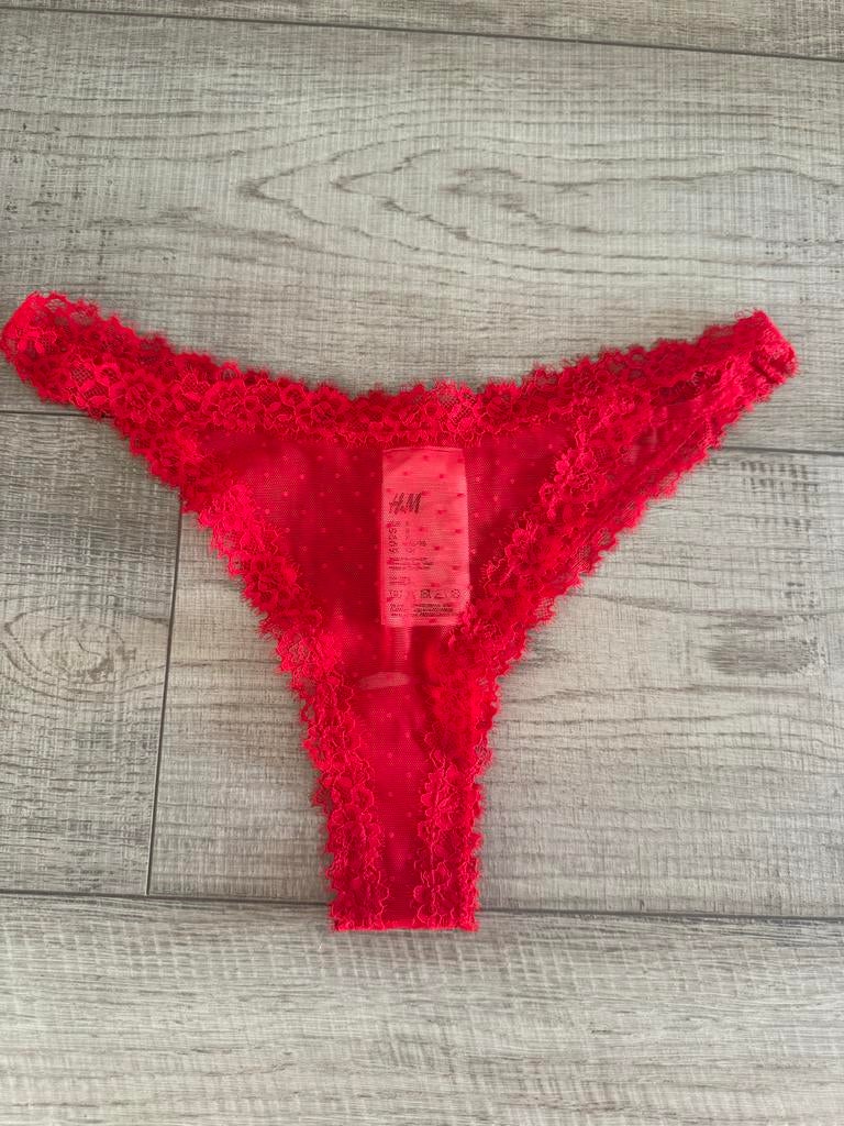 H&M slip rood maat S nieuw, Kleding | Dames, Ophalen, Rood, String