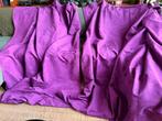 Vintage / retro gordijnen, suede achtige stof, tochtwerend, Ophalen of Verzenden, Zo goed als nieuw, 100 tot 150 cm