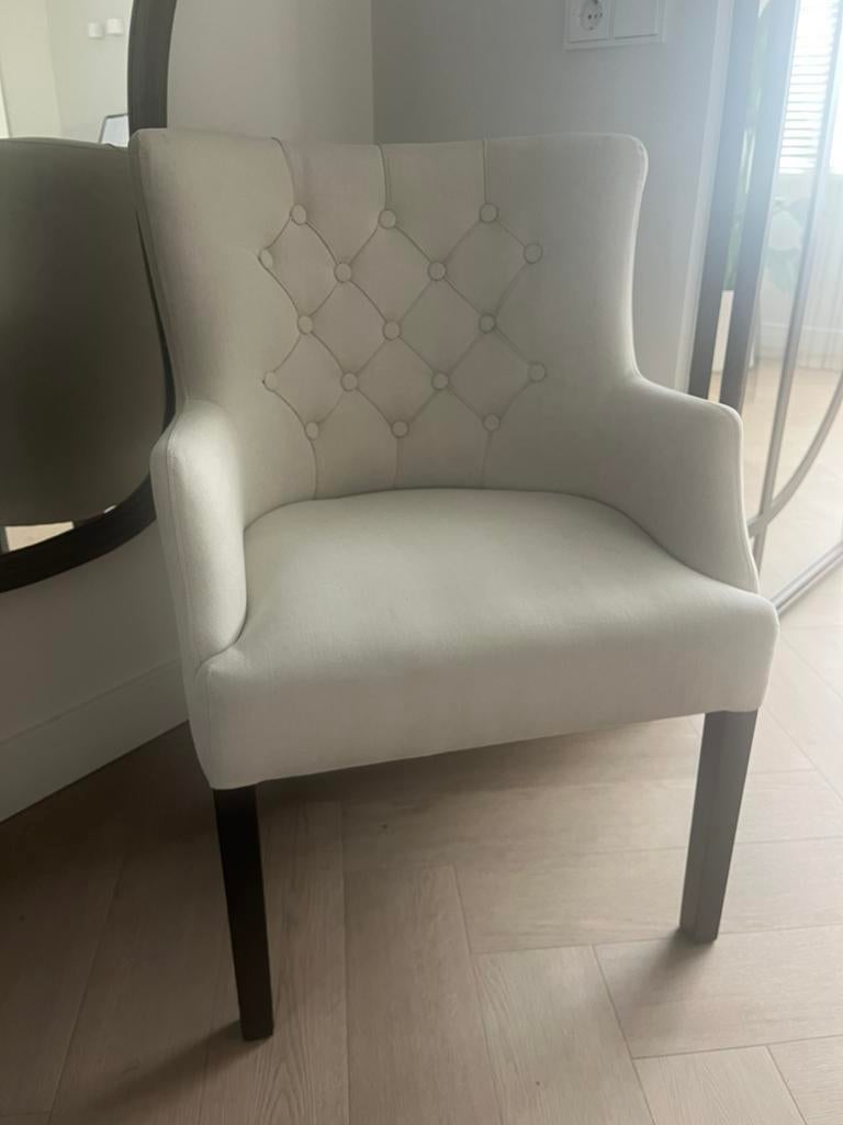 Stoel landelijk beige gratis!!, Huis en Inrichting, Stoelen, Ophalen, Zo goed als nieuw, Overige kleuren, Eén