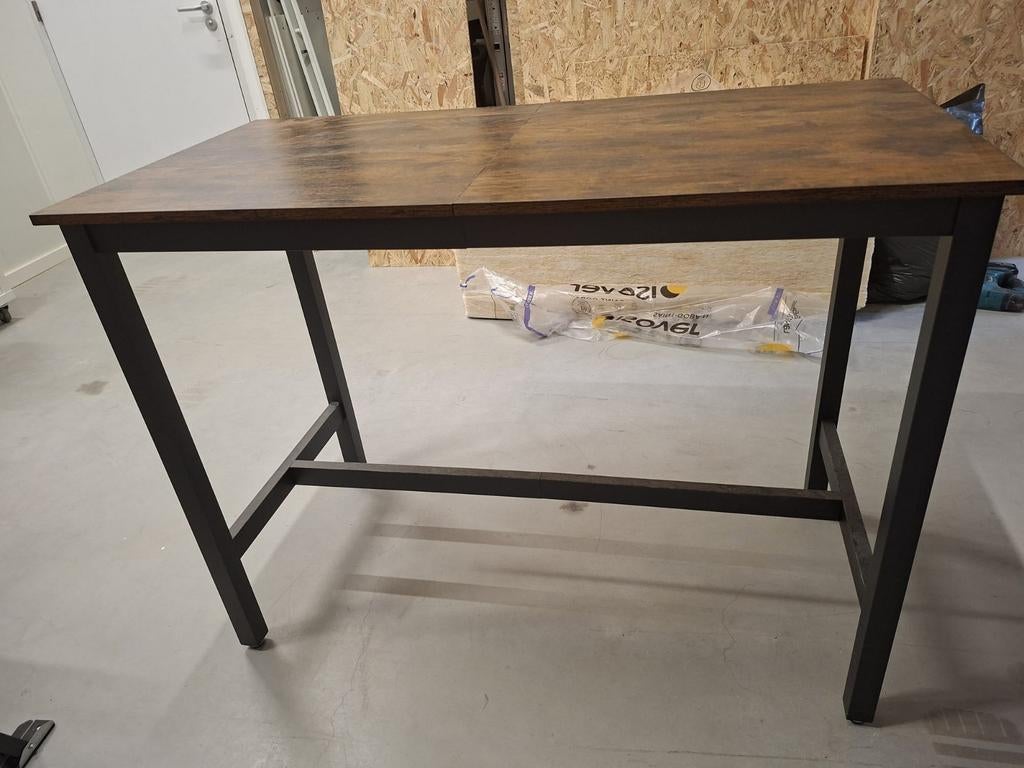 Metalen Bartafel I Bruin | Metaal | 120 x 60 x 90 cm (L x B, Huis en Inrichting, Tafels | Statafels, Zo goed als nieuw, Ophalen