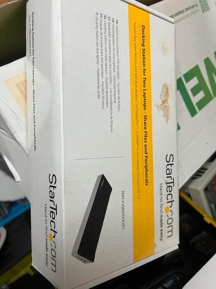 Nieuwe StarTech Docking Station voor twee Laptops, Computers en Software, Dockingstations, Nieuw, Docking station, Laptop, Ophalen of Verzenden
