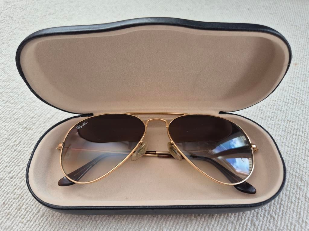 Ray-Ban aviator zonnebril, Sieraden, Tassen en Uiterlijk, Zonnebrillen en Brillen | Dames, Ophalen of Verzenden, Bruin, Ray-Ban