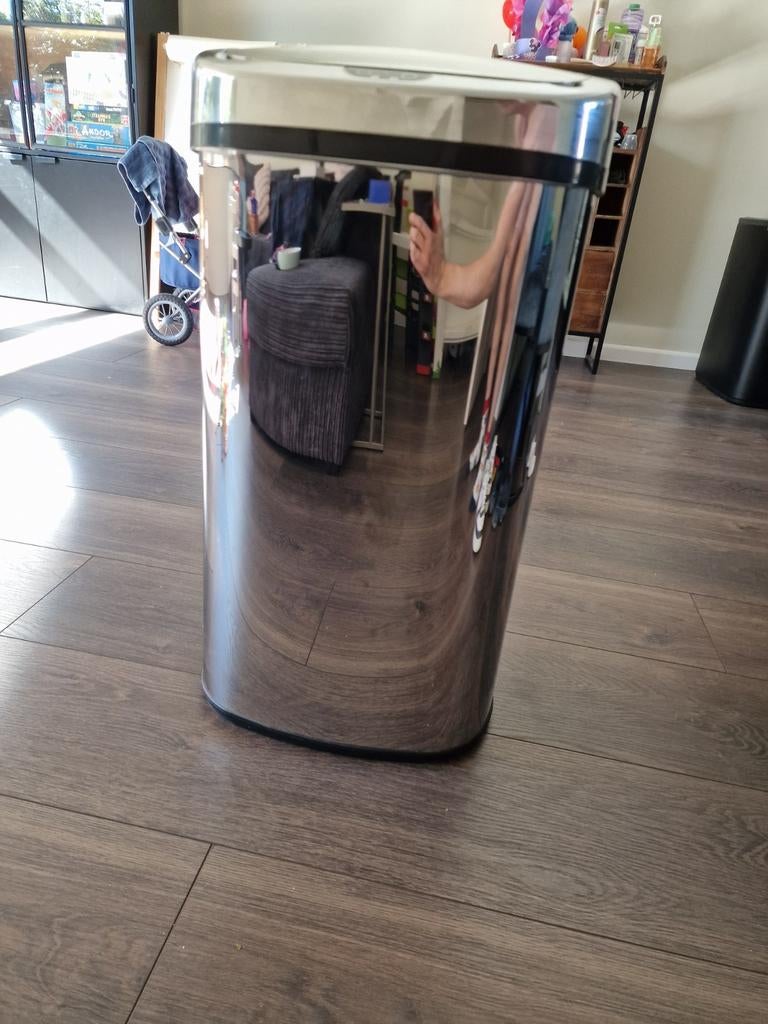 Prullenbak met sensor - RVS - perfect voor keuken, Ophalen, Gebruikt, 50 tot 75 cm, Rvs