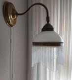 3 Kralenkapjes Glas, Huis en Inrichting, Lampen | Lampenkappen, Ophalen, Gebruikt, Wit, Rond